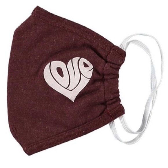 new SOTM ❤︎ Reversible Love Elastic Strap Face Mask ❤︎ Wine - Picture 2 of 8